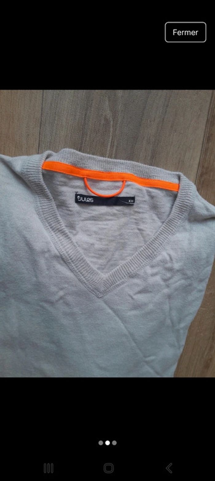 Pull col V Jules -taille 44-XXL 💞 - photo numéro 2