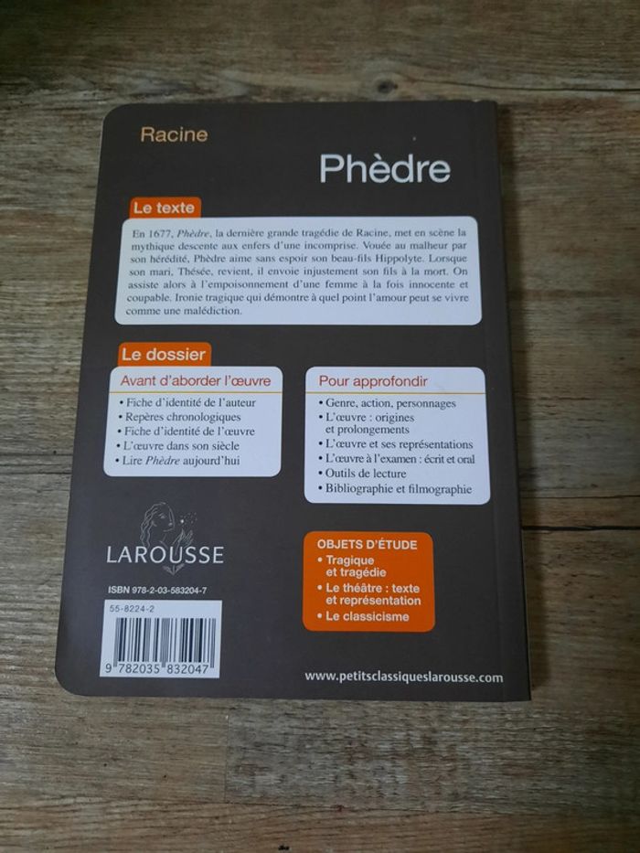 Livre: Phèdre de Racine - Larousse - photo numéro 2