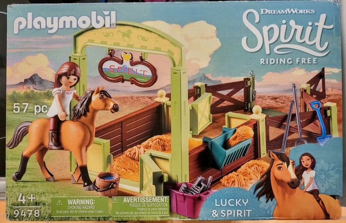Playmobil Spirit Dreamworks réf 9478 - Lucky et Spirit avec box - photo numéro 2