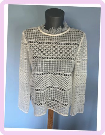 Haut ajouré imitation dentelle Comptoir des Cotonniers – Taille XL – Transparence chic