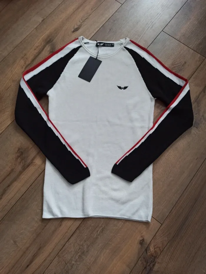 Pull blanc manches longues barbossa L