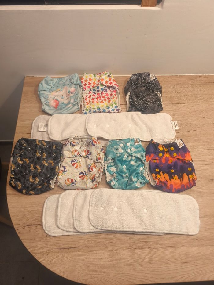 Lot couche lavable te2 mama koala et leurs inserts
