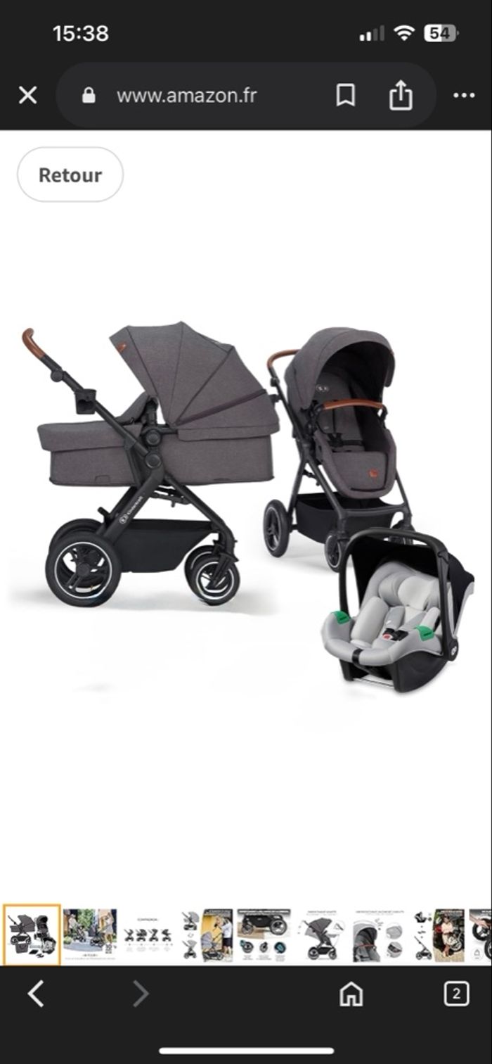 Poussettes 3 en 1 Poussette Trio B-TOUR PRO