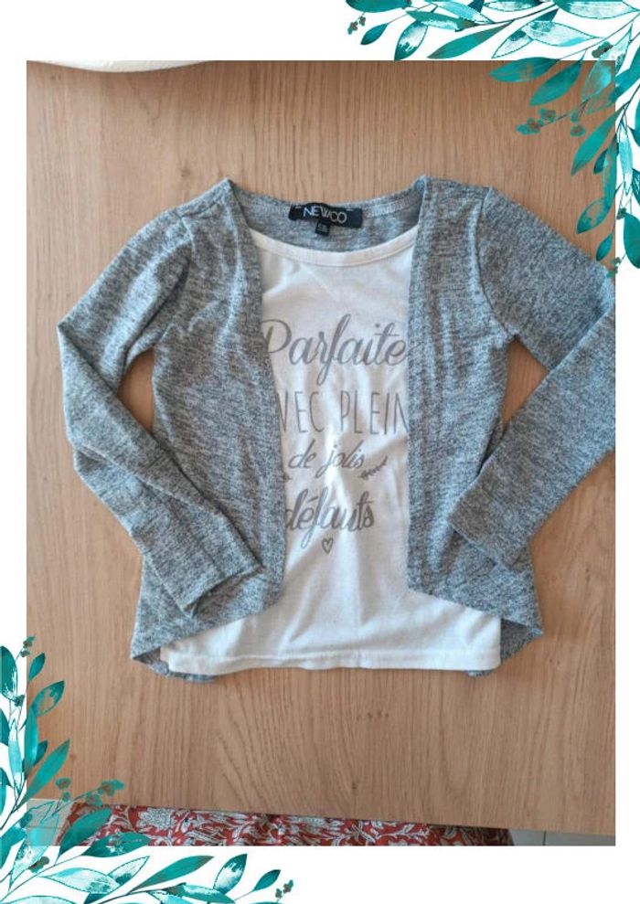 T-shirt gilet fille 5 ans - photo numéro 2