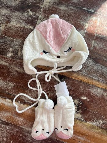Bonnet et moufle fille