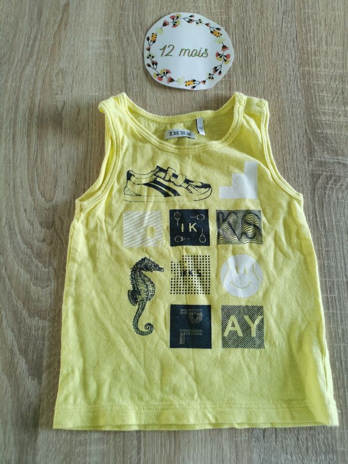 Lot de 2 t-shirt d'été bébé garçon 12mois ikks très bon état - photo numéro 2