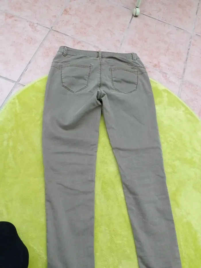 Pantalon vert kaki taille 38 cache cache - photo numéro 7