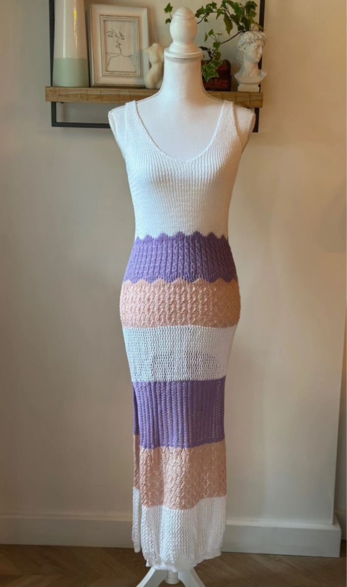 Robe longue maille multicolore Alchemia Tricot – Taille unique Neuve - photo numéro 2