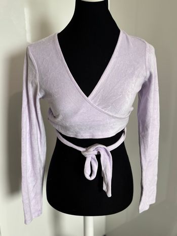 Haut court mauve à attacher - Taille M - Bershka - Très bon état