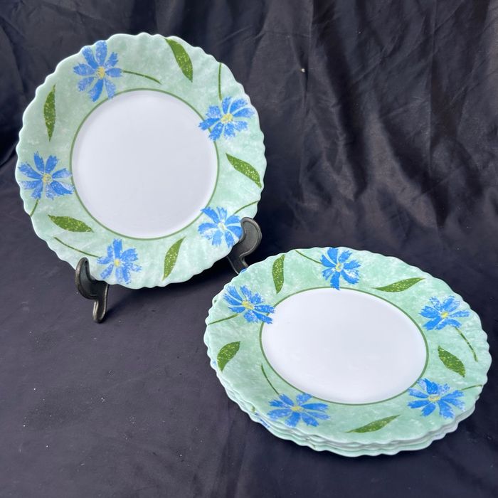 6 assiettes à dessert bleuet vintage Arcopal Gipsy - photo numéro 6