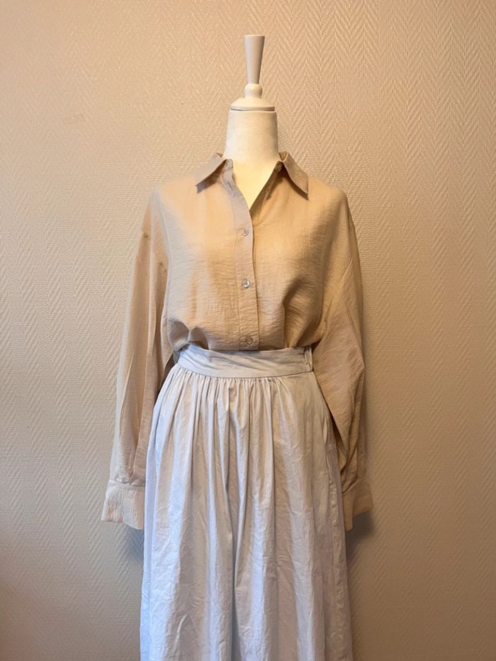 & Other stories satin beige shirt XS-S - photo numéro 3