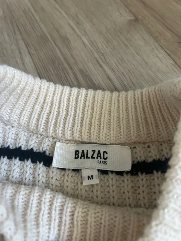 pull Blason marinière Balzac Paris. Taille M. Laine et cachemire - photo numéro 2