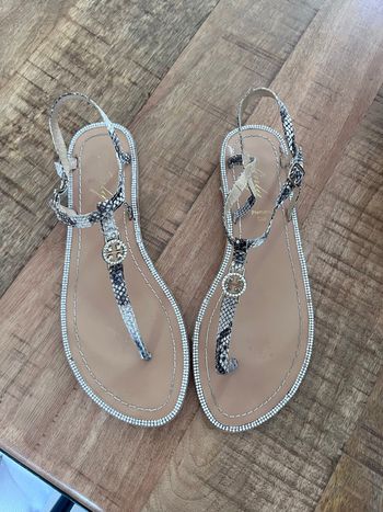  sandales marron beige