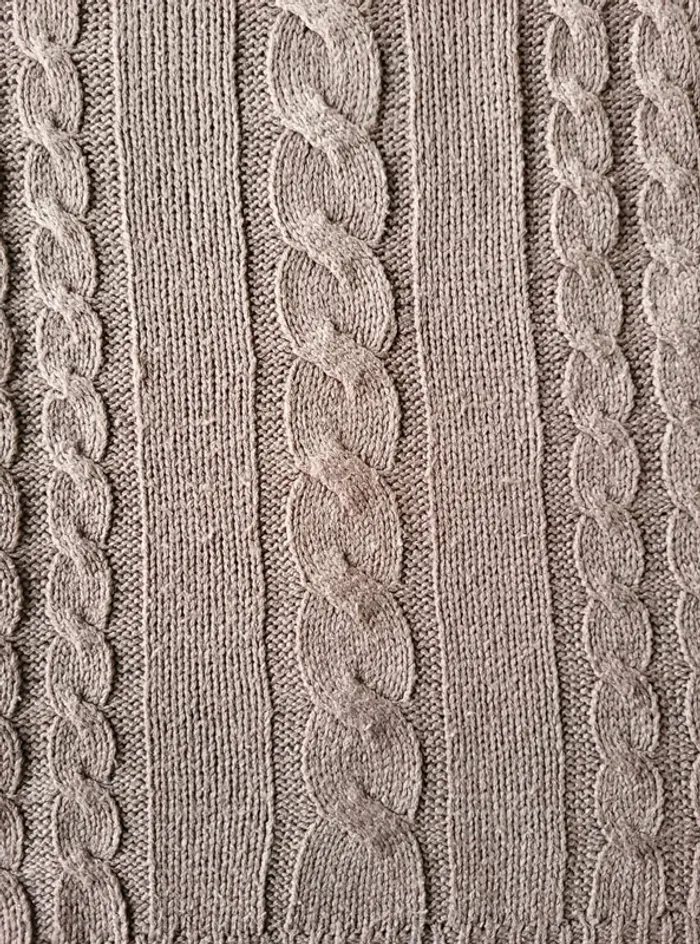 Pull  marron  en maille  Hiver  Femme taille  46/48 très  bon  état  Tissaia - photo numéro 3