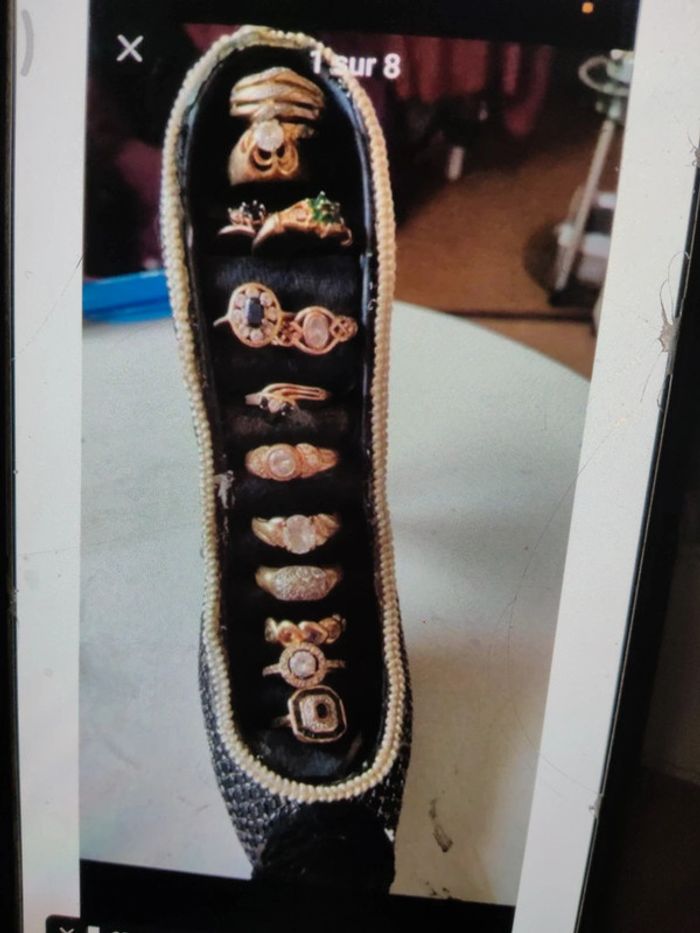 Bague plaqué or et argent 52 54 - photo numéro 6