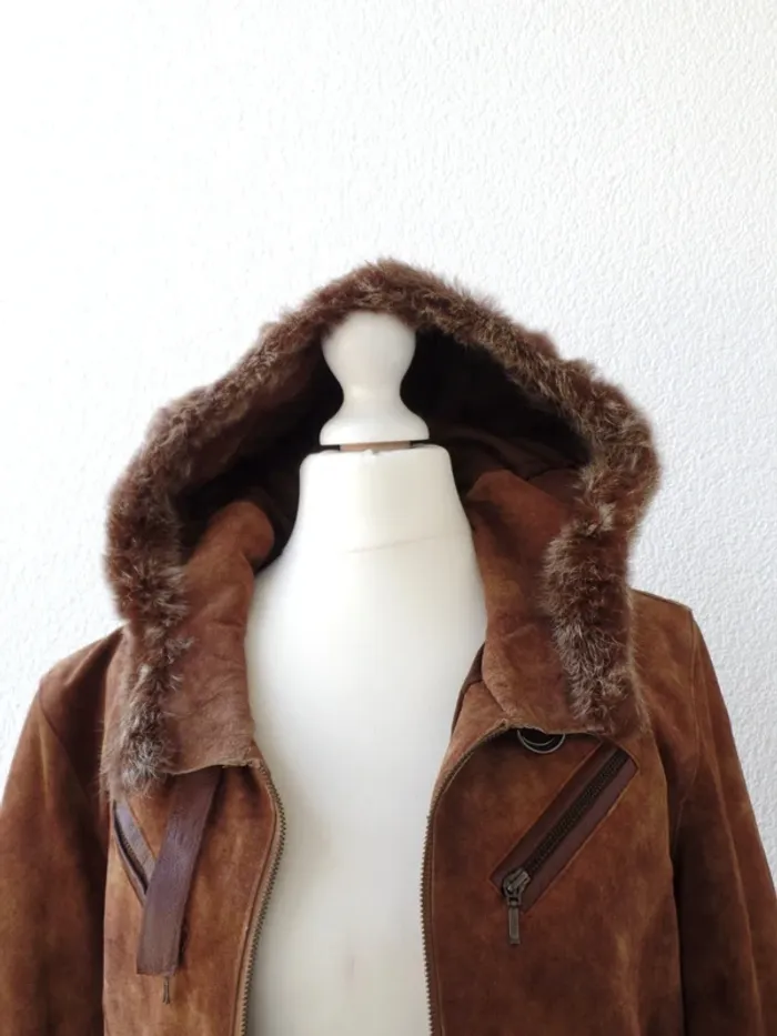 Manteau cuir_daim neuf T.36-38 - photo numéro 4