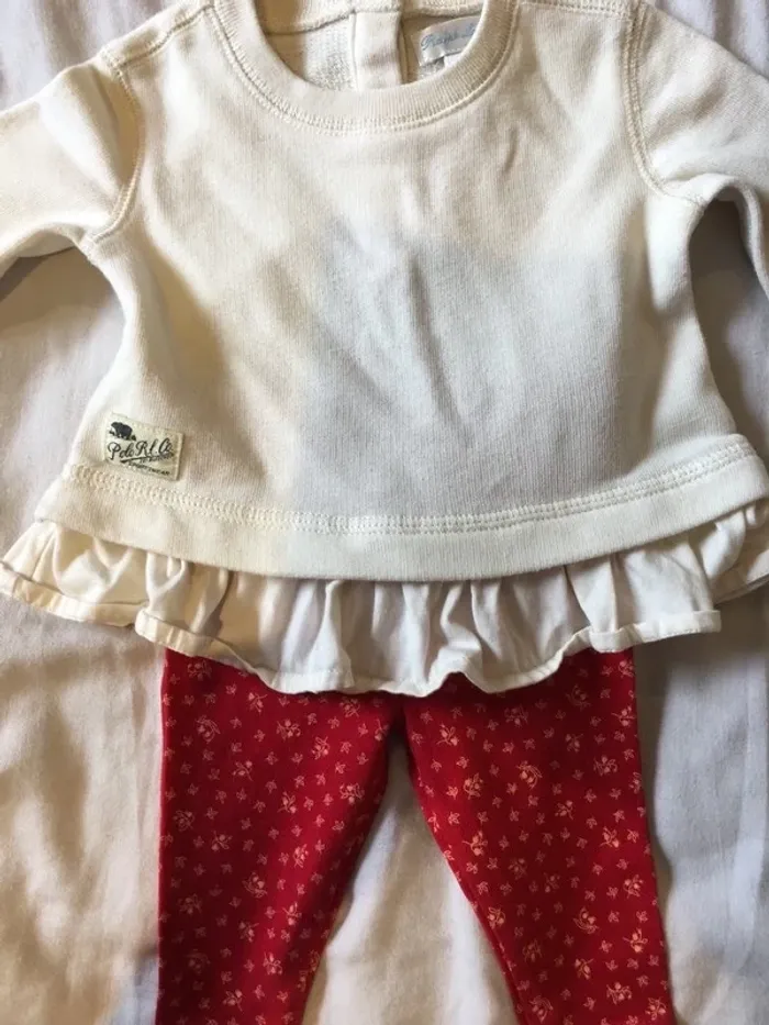 Ensemble polo ralph lauren fille 3 mois