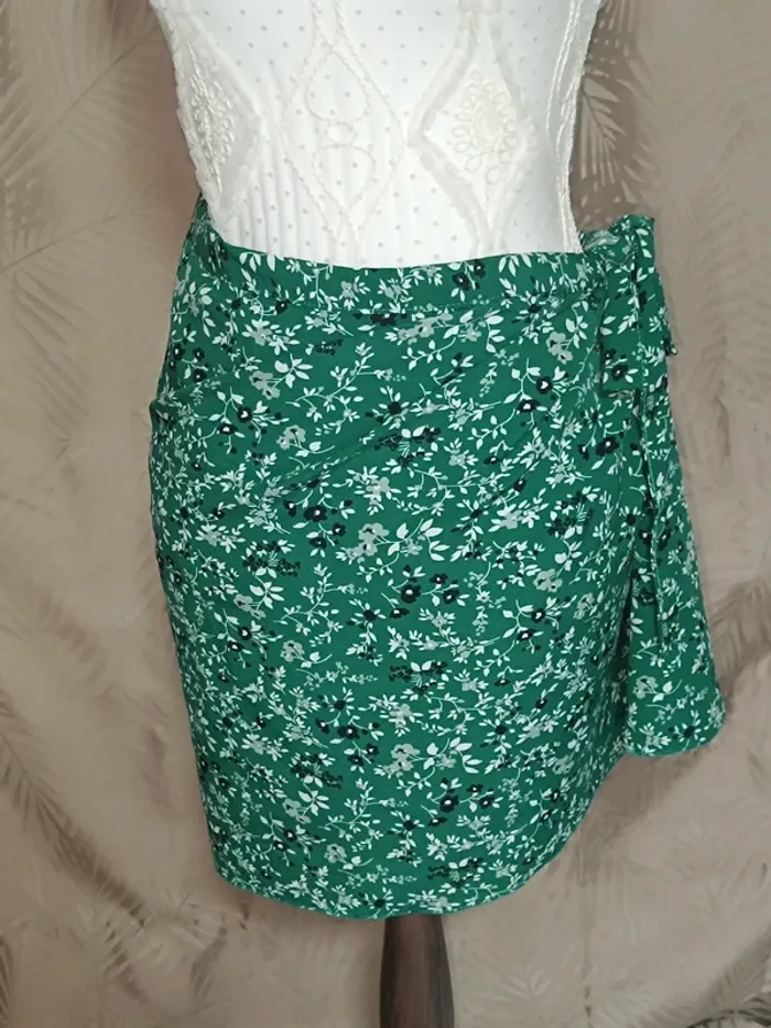 Paréo Vert fleuri-Neuf-Taille Unique