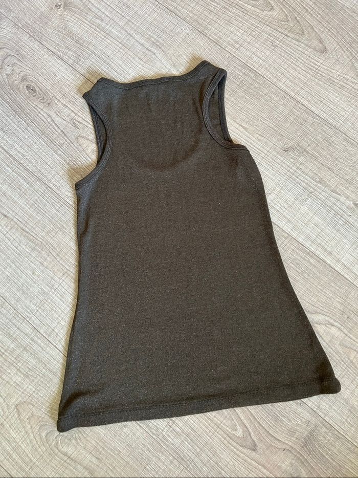 Débardeur marron pailleté sans manches Morgan taille XS TBE - photo numéro 8