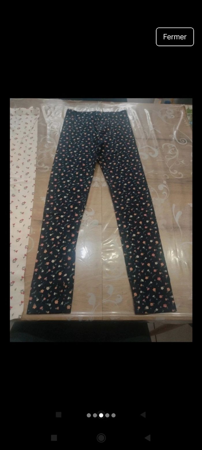 2 leggings longs fille 10 ans - photo numéro 3