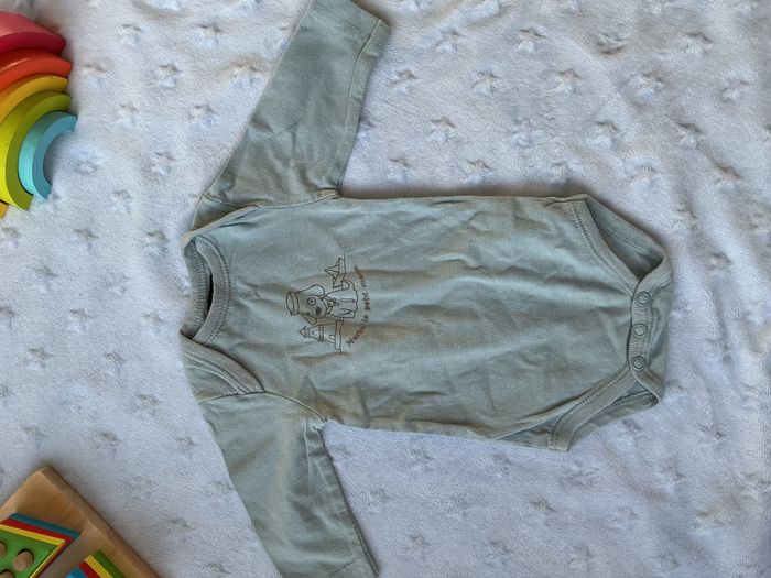 body manches longues bleu dessin devant 3 mois tout compte fait - photo numéro 3