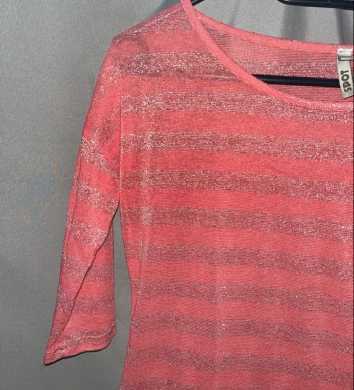 Blouse rose paillettes