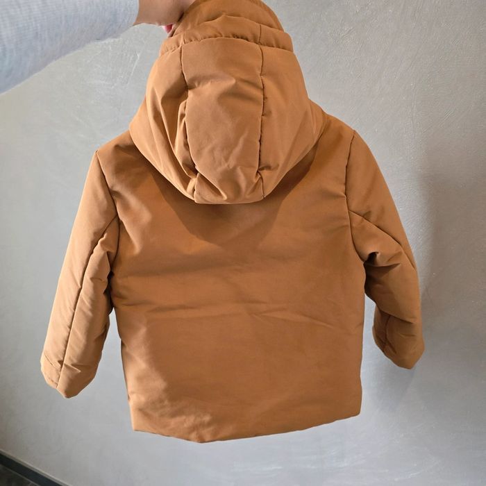 Parka veste fourrure mi-saison gemo 4 ans camel grise - photo numéro 2
