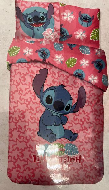 Parure de lit simple (housse de couette + taie d'oreiller) - Lilo & Stitch - Disney