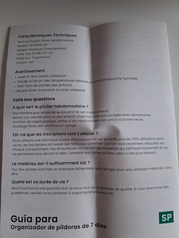 Lots de 2 piluliers à la semaine neuf - photo numéro 5