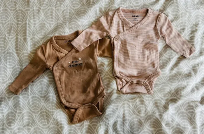 Lot de 2 bodies croisés manches longues - Kiabi - Taille naissance