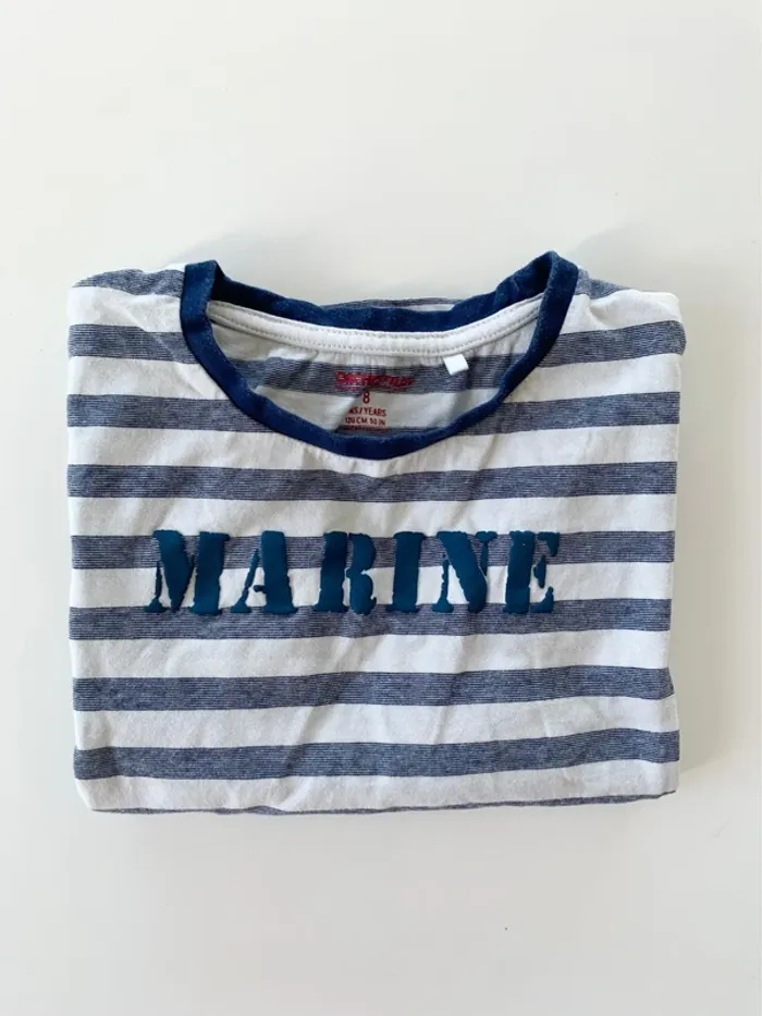 🌊 T-shirt marinière Orchestra – Taille 8 ans 🌊
