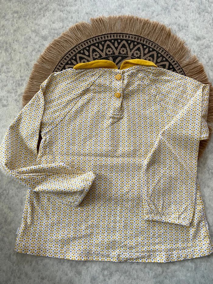 T-shirt col Claudine jaune fille Okaidi - photo numéro 3