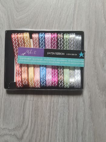 Lot de 11 rubans en satin de 1cm x 100cm pour loisirs créatifs