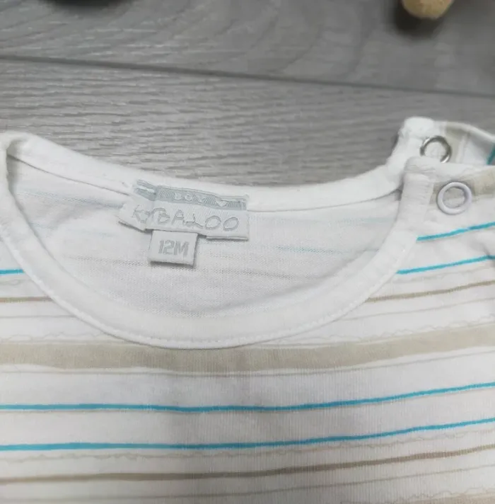 T shirt à rayures bébé garçon 12 mois Kimbaloo - photo numéro 2