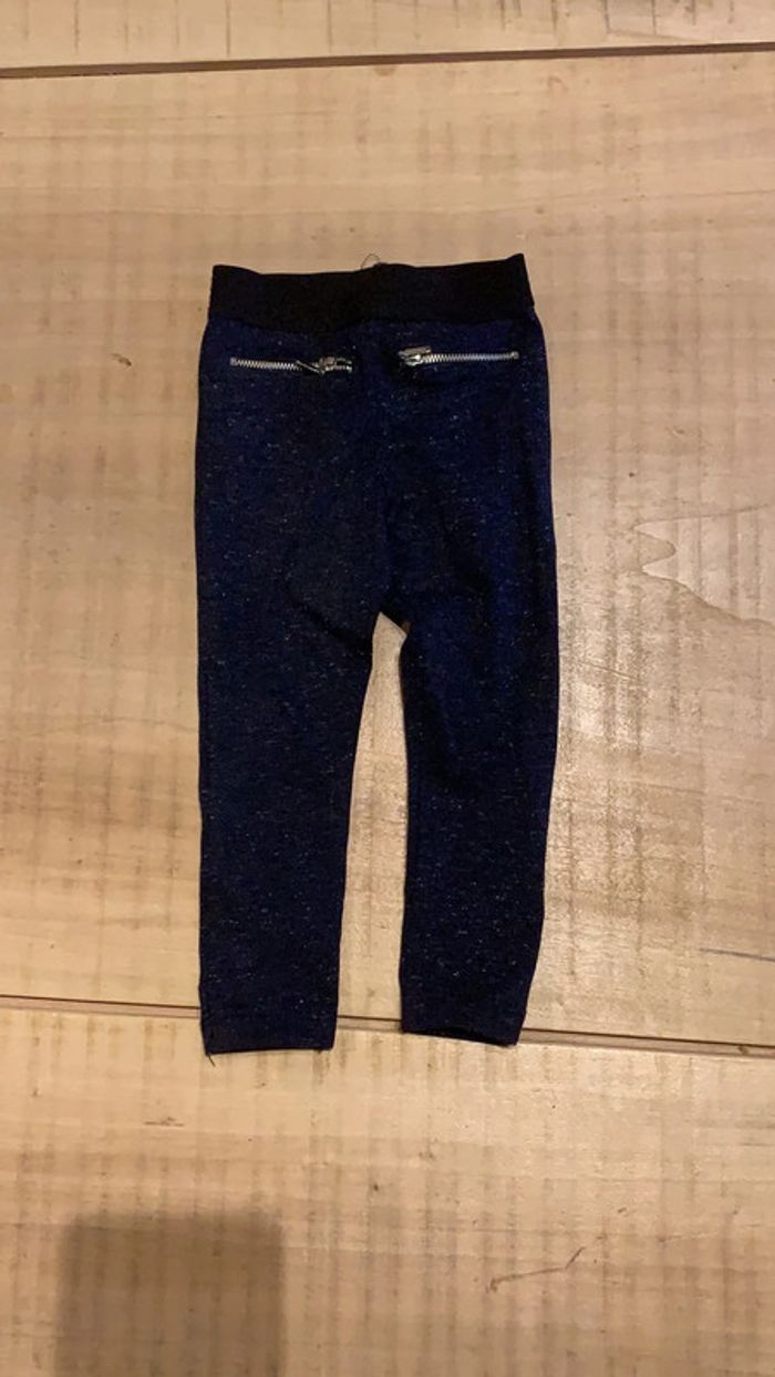Leggings Orchestra bleu pailletté 3 ans