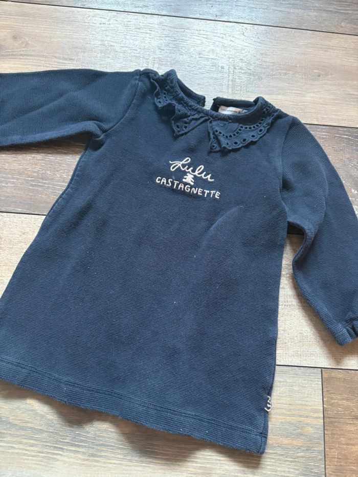 Robe bleue marine Lulu Castagnette 3 ans