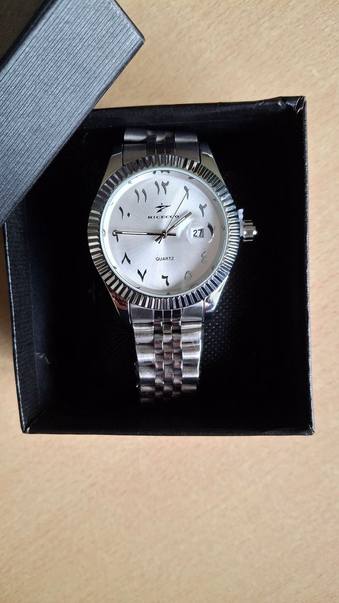 Montre arabic dial gris clair pour homme - photo numéro 2