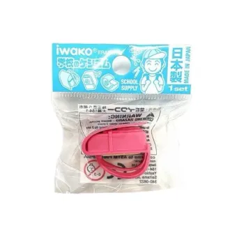 Gomme cartable rose Iwako Neuf