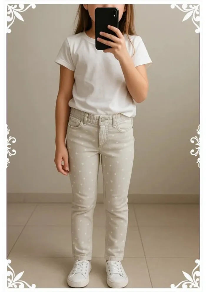 Pantalon slim enfant fille taille 8 ans Monoprix kids - photo numéro 2