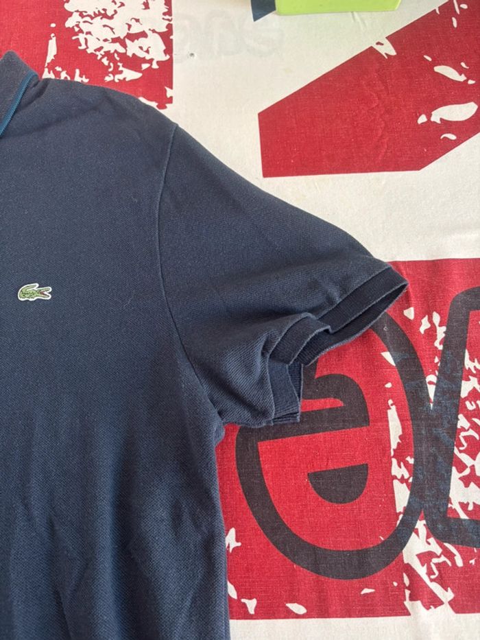 Polo Lacoste taille S/M bleu marine - photo numéro 3