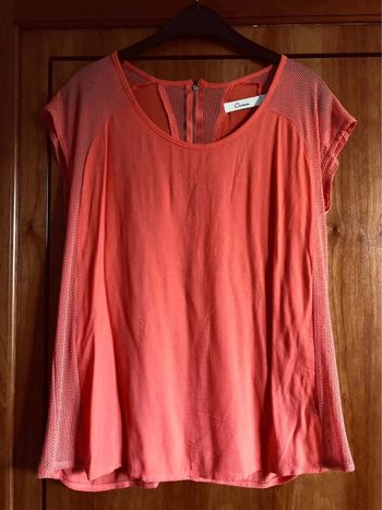 Blouse orange coton neuve 40 Carminn
