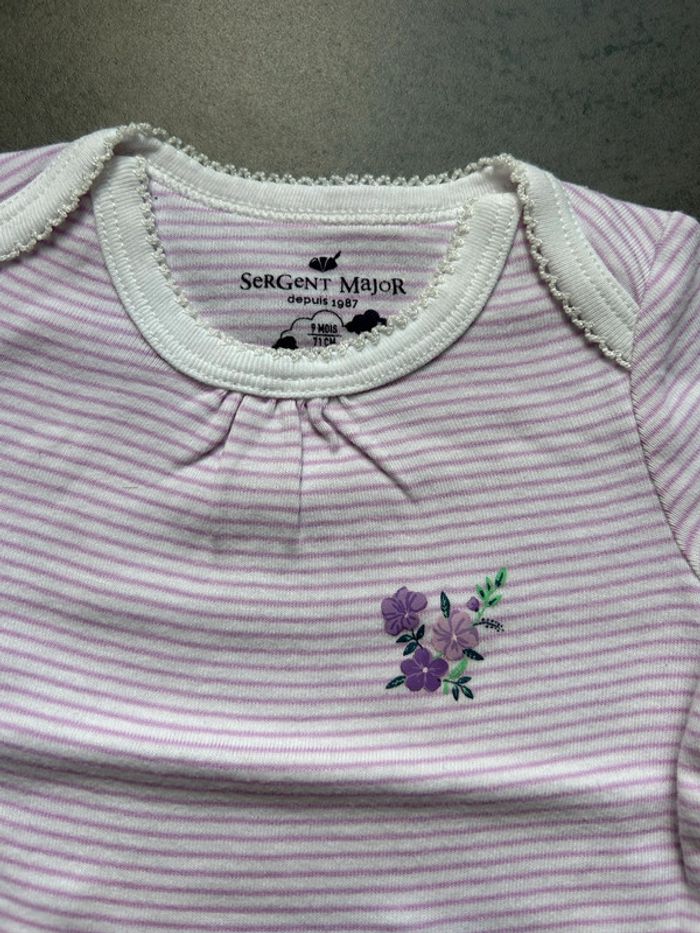 Body manches longues marinière bébé fille sergent major - photo numéro 2