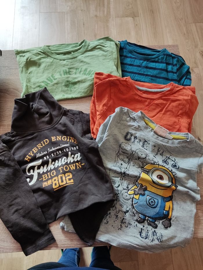 Lot de 5 t-shirts manches longues