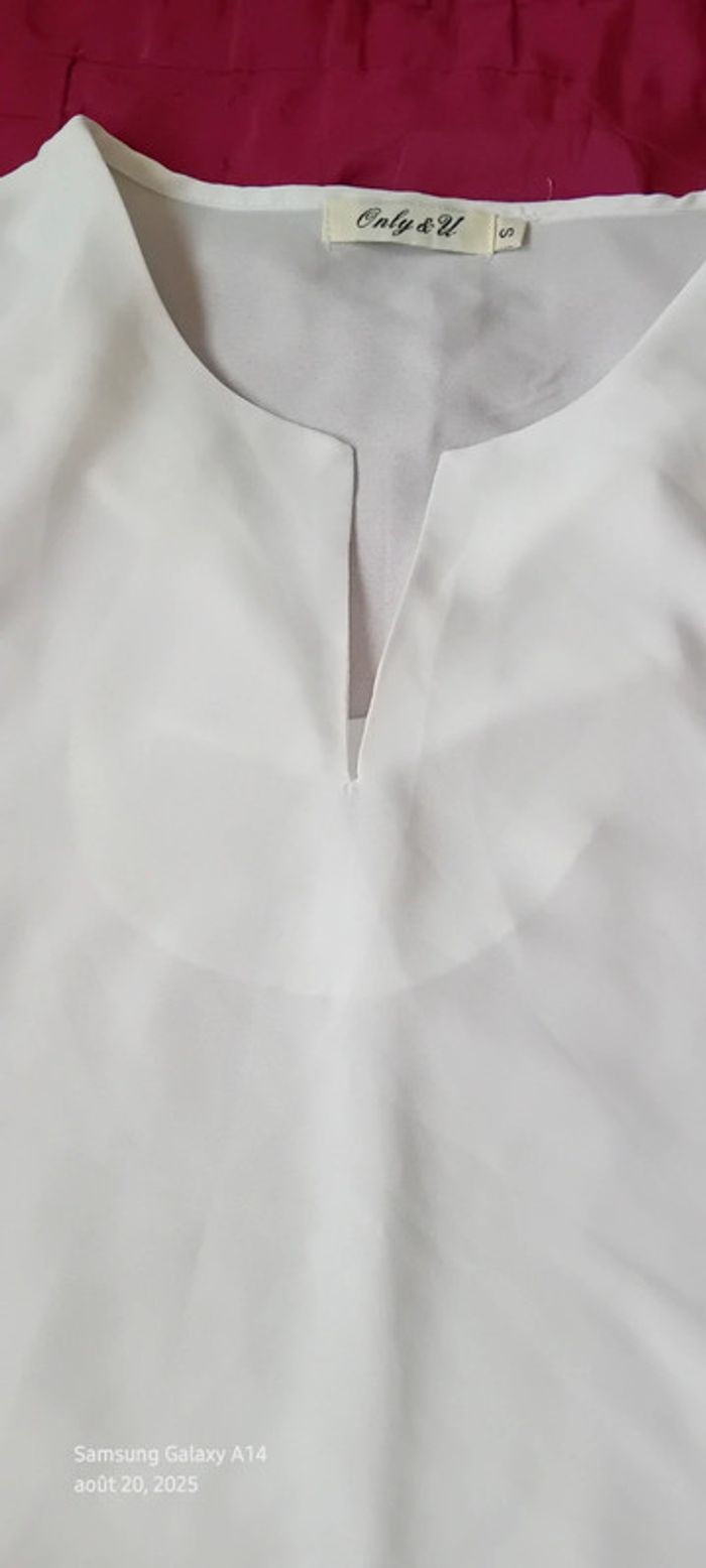 Blouse longue sans manches col V en voile femme S only & u - photo numéro 13