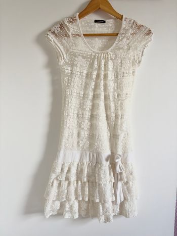 Robe courte crème dentelle Morgan taille S