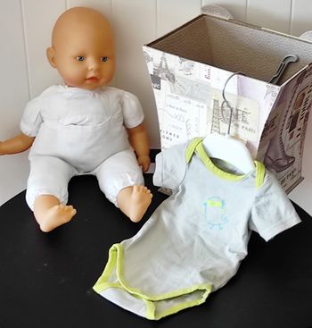 Body bébé garçon 3 mois – manches courtes – motif oiseau