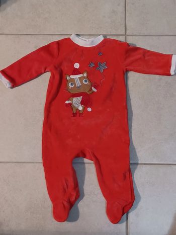 Pyjama Noël velours Kimadi 6 mois