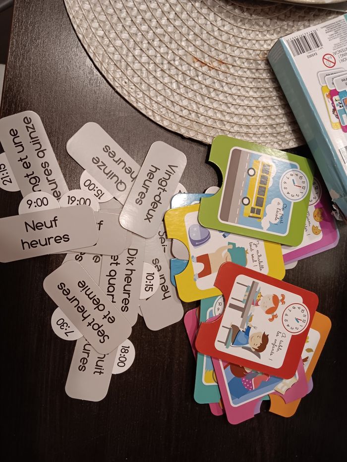 Cartes éducatives apprends l'heure 
Marque : jeux 2 mômes - photo numéro 3