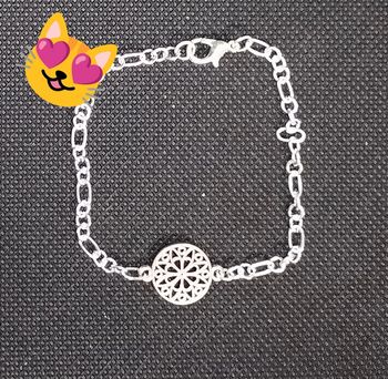 Bracelet argenté rosace