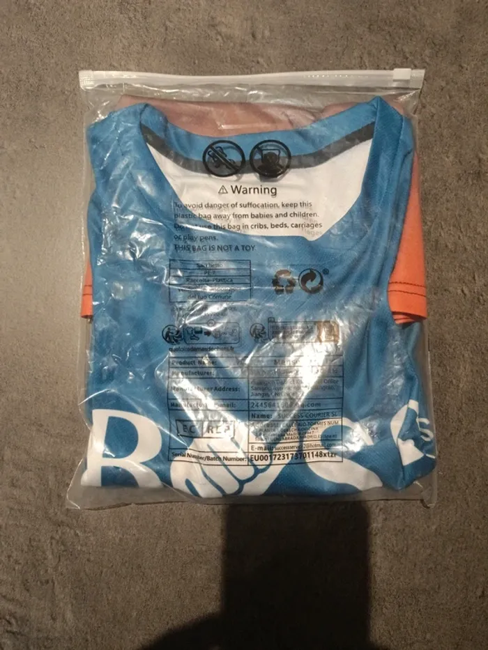 Maillot homme "boss#. Taille L bleu orange - photo numéro 4